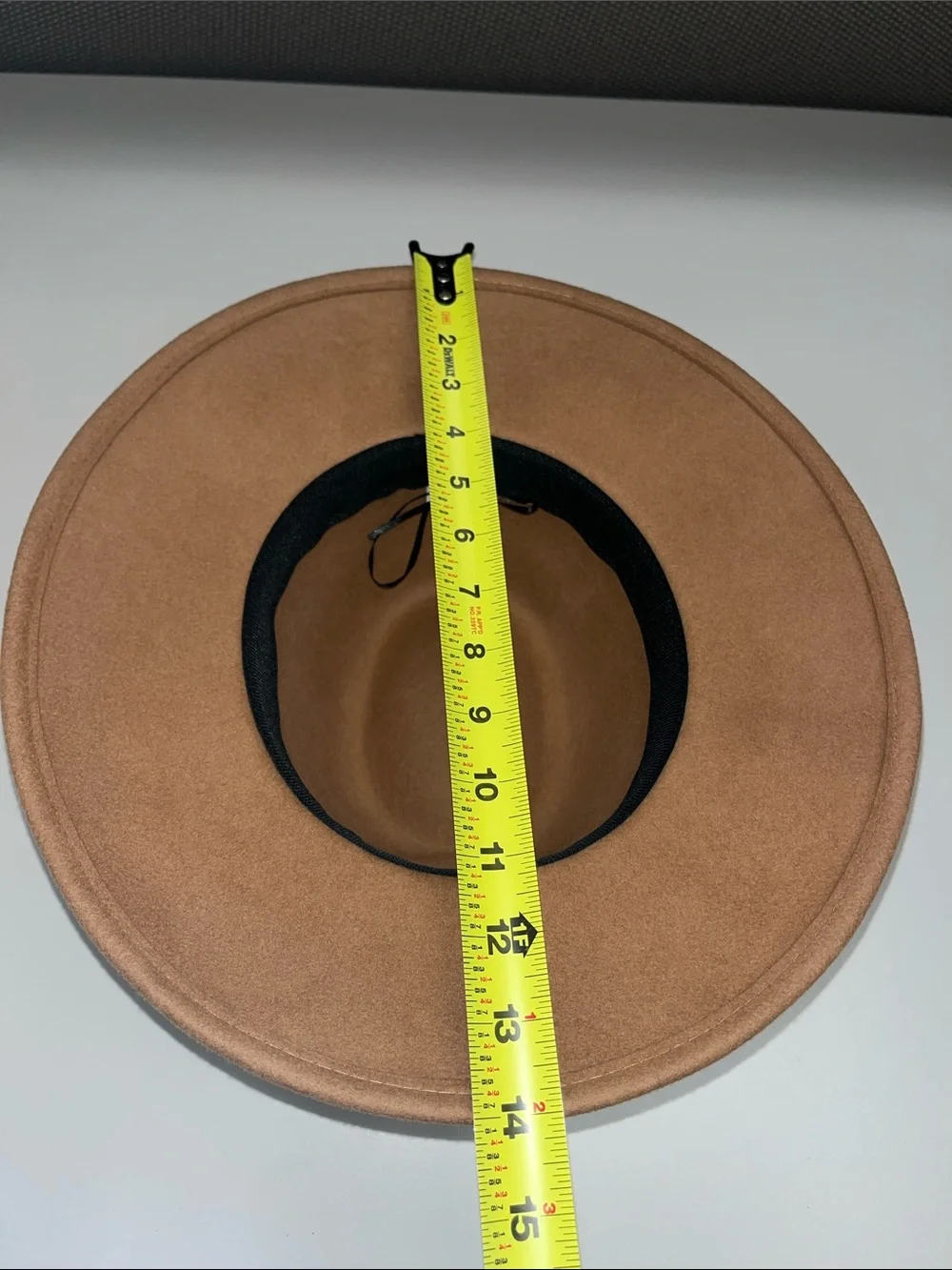 Cost Plus World Market Tan Wide-Brim Felt Fedora